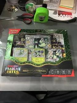 Pokemon paldean fates premium collection box Meowscarada Ex New Sealed - Image 1