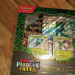 Pokemon paldean fates premium collection box Meowscarada Ex New Sealed TCG - Image 3