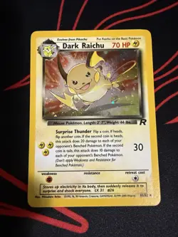 Dark Raichu - Holo Secret Rare - 83/82 Team Rocket - WOTC - Pokemon TCG - 2000 - Image 1