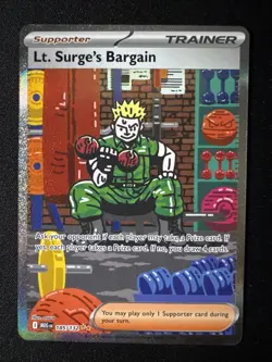 Lt. Surge's Bargain 185/132 Me01: Mega Evolution Holo Pokemon SIT - Image 2