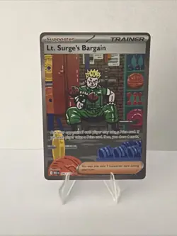 Pokemon Lt. Surge's Bargain 185/132 Me01 Mega Evolution Foil Card - Image 1