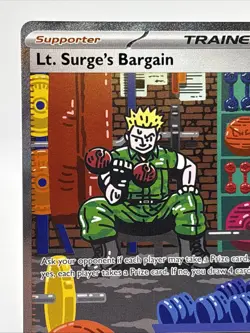 2025 Pokemon Lt. Surge's Bargain Trainer 185/132 Me01: Mega Evolution Holo - Image 2