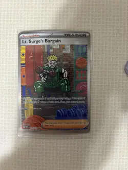 Pokemon Lt. Surge's Bargain 185/132 Me01 Mega Evolution Foil Card - Image 1