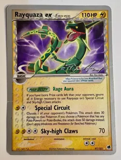 Rayquaza ex (Delta Species) 97/101 Dragon Frontiers Basic Pokemon 2007 - Image 1