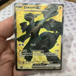 Zekrom ex 158/086 SV: Black Bolt - Pokemon Card Full Art Ultra Rare NM - Image 1