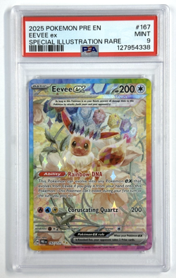 2025 Pokemon Prismatic Evolutions Eevee ex Special Illustration Rare PSA 9 - Image 1
