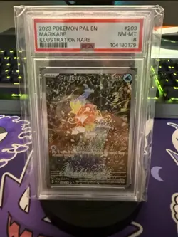 2023 POKEMON Scarlet & Violet Paldea Evolved Magikarp Illus Rare #203/198 PSA 8 - Image 1
