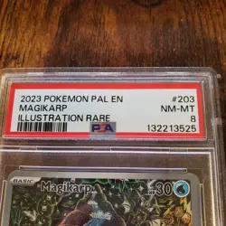 2023 Pokemon Scarlet & Violet Paldea Evolved Magikarp Illus Rare #203/193 PSA 8 - Image 3