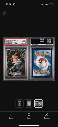 2023 Pokemon Scarlet & Violet Paldea Evolved Magikarp Illus Rare #203/193 PSA 8 - Image 1