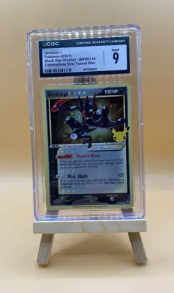 Pokemon Greninja Gold Star SWSH144 Celebrations Black Star Promo CGC 9 - Image 1