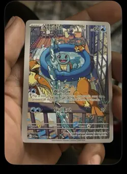 Pokemon TCG Squirtle Stellar Crown Illustration Card 148/142 Near Mint - Image 3