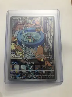 Pokemon TCG Squirtle Stellar Crown Illustration Card 148/142 Near Mint Condition - Image 1