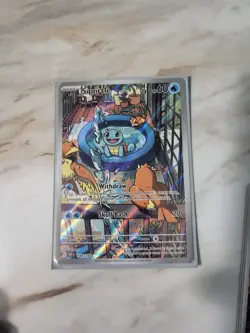 Pokemon TCG Squirtle Stellar Crown Illustration Card 148/142 Near Mint Condition - Image 1