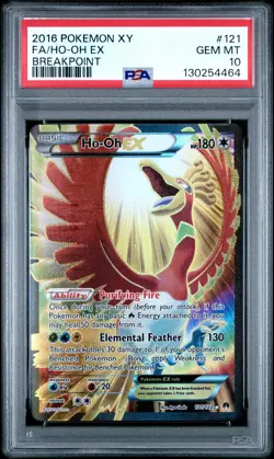 2016 POKEMON BREAKPOINT HO-OH EX #121 ULTRA RARE PSA 10 GEM MINT #130254464 - Image 1
