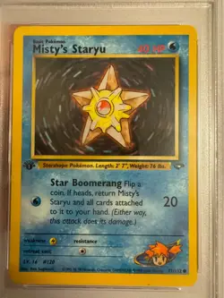2000 Pokemon - 1st Edition Misty’s Staryu - Gym Challenge 92/132 - PSA 9 Mint! - Image 3