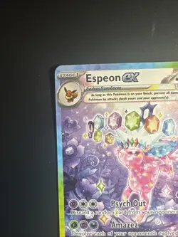 Pokemon TCG Espeon EX Prismatic Evolutions Holo Card 155/131 Near Mint Condition - Image 4
