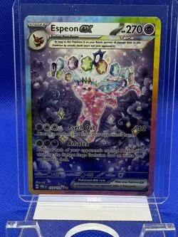 Pokemon TCG Espeon EX Prismatic Evolutions Holo Card 155/131 Near Mint Condition - Image 1