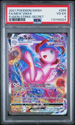 PSA 4 Mew VMAX 269/264 - Pokemon TCG SW&SH Fusion Strike 2021 - VG-EX Card - Image 1