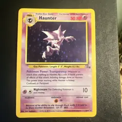 Haunter 6/62 Holo 1st Edition Pokemon Card Fossil Near Mint Minus (NM-) - Image 1