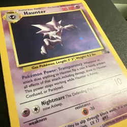 Haunter 6/62 Holo 1st Edition Pokemon Card Fossil Near Mint Minus (NM-) - Image 2