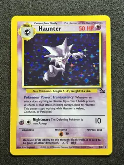 Haunter 6/62 Fossil Set Holo Rare Vintage Pokemon Card 1999 WOTC NM - Image 1