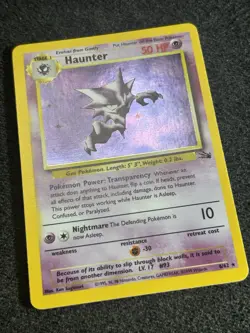 Haunter 6/62 Fossil Set Holo Rare Vintage Pokemon Card 1999 WOTC NM - Image 2