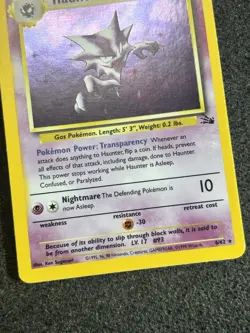 Haunter 6/62 Fossil Set Holo Rare Vintage Pokemon Card 1999 WOTC NM - Image 3