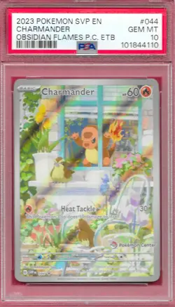 2023 POKEMON OBSIDIAN FLAMES POKEMON CENTER ETB PROMO SVP #044 CHARMANDER PSA 10 - Image 1