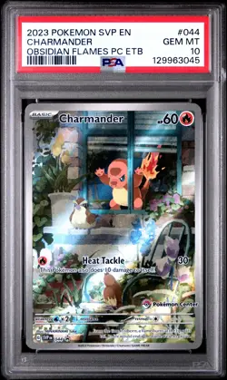 2023 POKEMON OBSIDIAN FLAMES POKEMON CENTER ETB PROMO SVP #044 CHARMANDER PSA 10 - Image 1