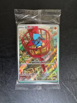 SEALED Pokemon TCG Riolu Black Star Promo #010 Full Art Holo Illustration Card - Image 1