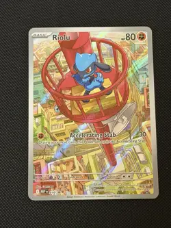 Pokemon TCG Riolu Black Star Promo #010 Full Art Holo Illustration Card NM - Image 1