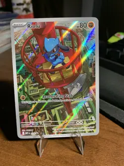 Pokemon TCG Riolu Illustration Rare Card Promo Mega Evolution - Image 1