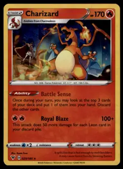 2020 Sword & Shield - Vivid Voltage Charizard Cracked Ice Stage 2/Rare #25 - Image 1