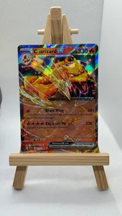 Pokemon Card Charizard EX 006/165 Holo Double Rare Scarlet & Violet 151 NM - Image 2
