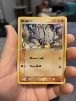 Pokemon TCG Rhyhorn 62/106 EX Emerald Holo Stamped NM - Image 1