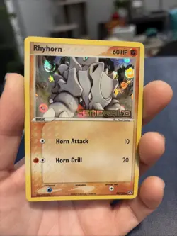 Pokemon TCG Rhyhorn 62/106 EX Emerald Holo Stamped NM - Image 2