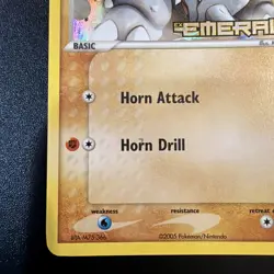 Rhyhorn 62/106-Reverse Holo Rare Ex Emerald STAMPED Pokemon TCG VLP - Image 5