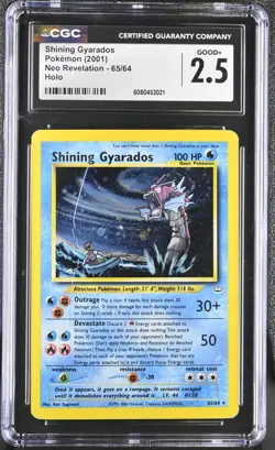 Pokemon Card CGC 2.5 Shining Gyarados Holo Neo Revelation 65/64 - Image 1