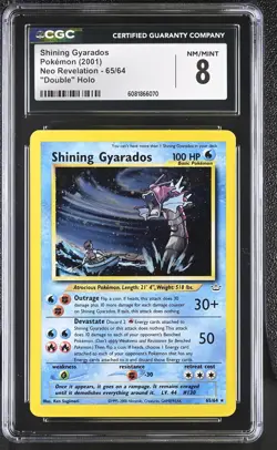 CGC 8 Shining Gyarados 2001 Neo Revelation 65/64 Holo Pokemon Card - Image 1