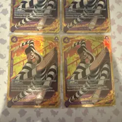 One Piece CCG - 4x Mr.2.Bon Kurei (Bentham) EB01-061 Playset From PRB-02 Premium - Image 3