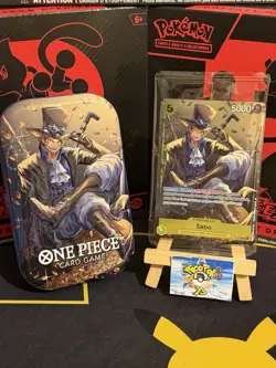 🇫🇷One Piece Carte Promo Sabo P-073 Scelle + Mini-Tin Pack Set TS-02 Vol.2 Vide - Image 1