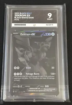 Pokemon TCG Zekrom EX Monochrome Black Bolt 172/086 Ace 9 - Image 1