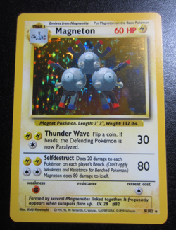 Pokemon 1999 Base Set Unlimited Magneton Holo 9/102 LP - NM #D - Image 1