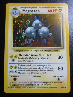 Pokemon 1999 Base Set Unlimited Magneton Holo 9/102 LP - NM #D - Image 2