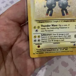 Magneton 9/102 Base Set Unlimited 1999 Holo Rare Pokemon Card LP Lightly Played - Image 2