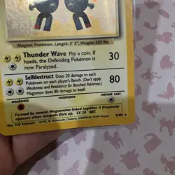 Magneton 9/102 Base Set Unlimited 1999 Holo Rare Pokemon Card LP Lightly Played - Image 3