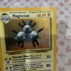 Magneton 9/102 Base Set Unlimited 1999 Holo Rare Pokemon Card LP Lightly Played - Image 4
