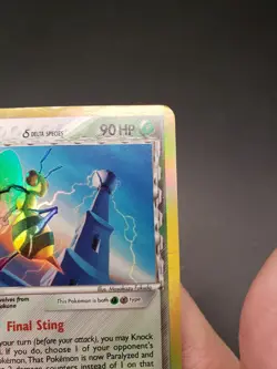 Beedrill 1/113 Holo Rare EX Delta Species 2005 Pokemon Card Crease - Image 3
