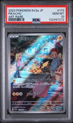 Pokemon Pikachu TCG SV2a 173/165 AR Scarlet & Violet 151 Card Japanese PSA 10 - Image 1
