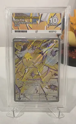 Pokemon TCG Card Joltik 150/142 Stellar Crown Illustration Rare - ACE 10 - Image 1